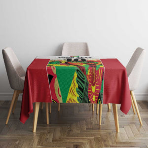 Custom Guyana Football Pride Tablecloth Golden Jaguars Go Champion - White - African Pride