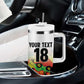 Custom Guyana Football Pride Tumbler With Handle Golden Jaguars Go Champion - White - African Pride