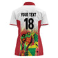 Custom Guyana Football Pride Women Polo Shirt Golden Jaguars Go Champion - White - African Pride
