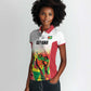 Custom Guyana Football Pride Women Polo Shirt Golden Jaguars Go Champion - White - African Pride
