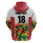 Custom Guyana Football Pride Zip Hoodie Golden Jaguars Go Champion - White - African Pride