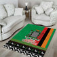 Afro Zambia Christmas Area Rug Coat Of Arms With Kente Pattern
