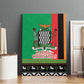 Afro Zambia Christmas Canvas Wall Art Coat Of Arms With Kente Pattern