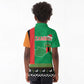 Afro Zambia Christmas Kid Polo Shirt Coat Of Arms With Kente Pattern