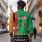 Afro Zambia Christmas Long Sleeve Button Shirt Coat Of Arms With Kente Pattern