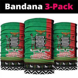 Afro Zambia Christmas Neck Gaiter Coat Of Arms With Kente Pattern - African Pride