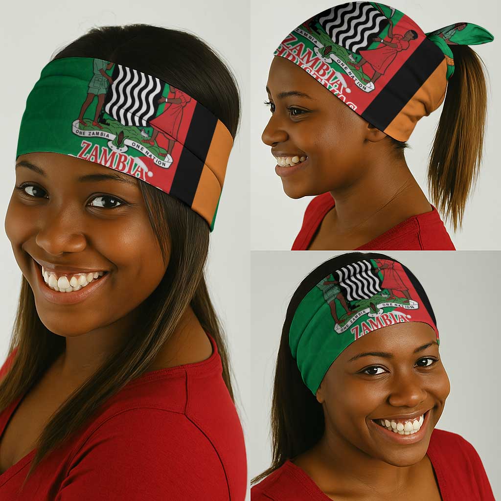 Afro Zambia Christmas Neck Gaiter Coat Of Arms Kente Pattern LT18