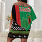 Afro Zambia Christmas Off Shoulder Short Dress Coat Of Arms With Kente Pattern