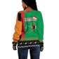 Afro Zambia Christmas Off Shoulder Sweater Coat Of Arms With Kente Pattern