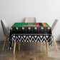 Afro Zambia Christmas Tablecloth Coat Of Arms With Kente Pattern