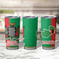 Afro Zambia Christmas Tumbler Cup Coat Of Arms With Kente Pattern