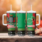 Afro Zambia Christmas Tumbler With Handle Coat Of Arms With Kente Pattern