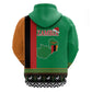 Afro Zambia Christmas Zip Hoodie Coat Of Arms With Kente Pattern