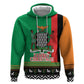 Afro Zambia Christmas Zip Hoodie Coat Of Arms With Kente Pattern