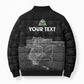 Afro-Haitians Pride Personalized Bomber Puffer Jacket Citadelle Laferriere Veve Vodou