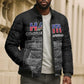 Afro-Haitians Pride Personalized Bomber Puffer Jacket Citadelle Laferriere Veve Vodou