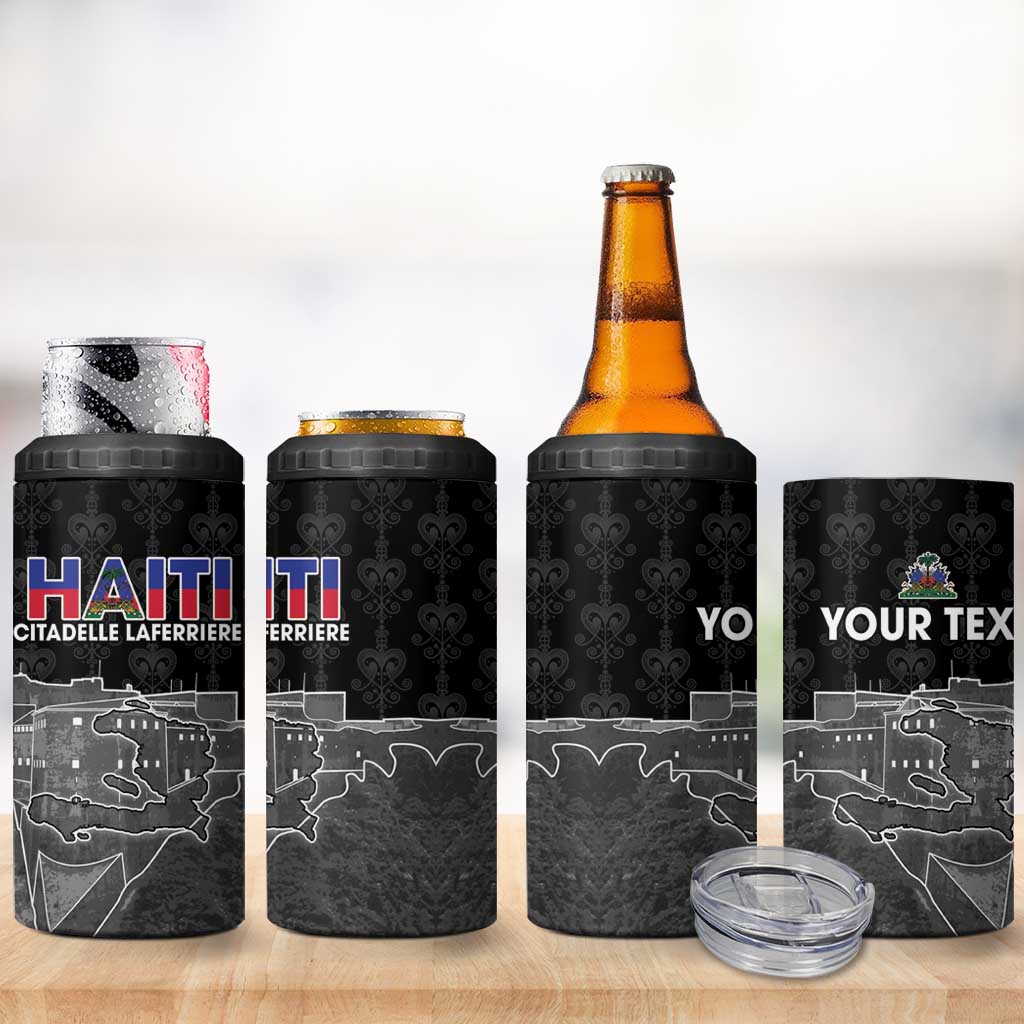 Afro-Haitians Pride Personalized 4 in 1 Can Cooler Tumbler Citadelle Laferriere Veve Vodou - African Pride