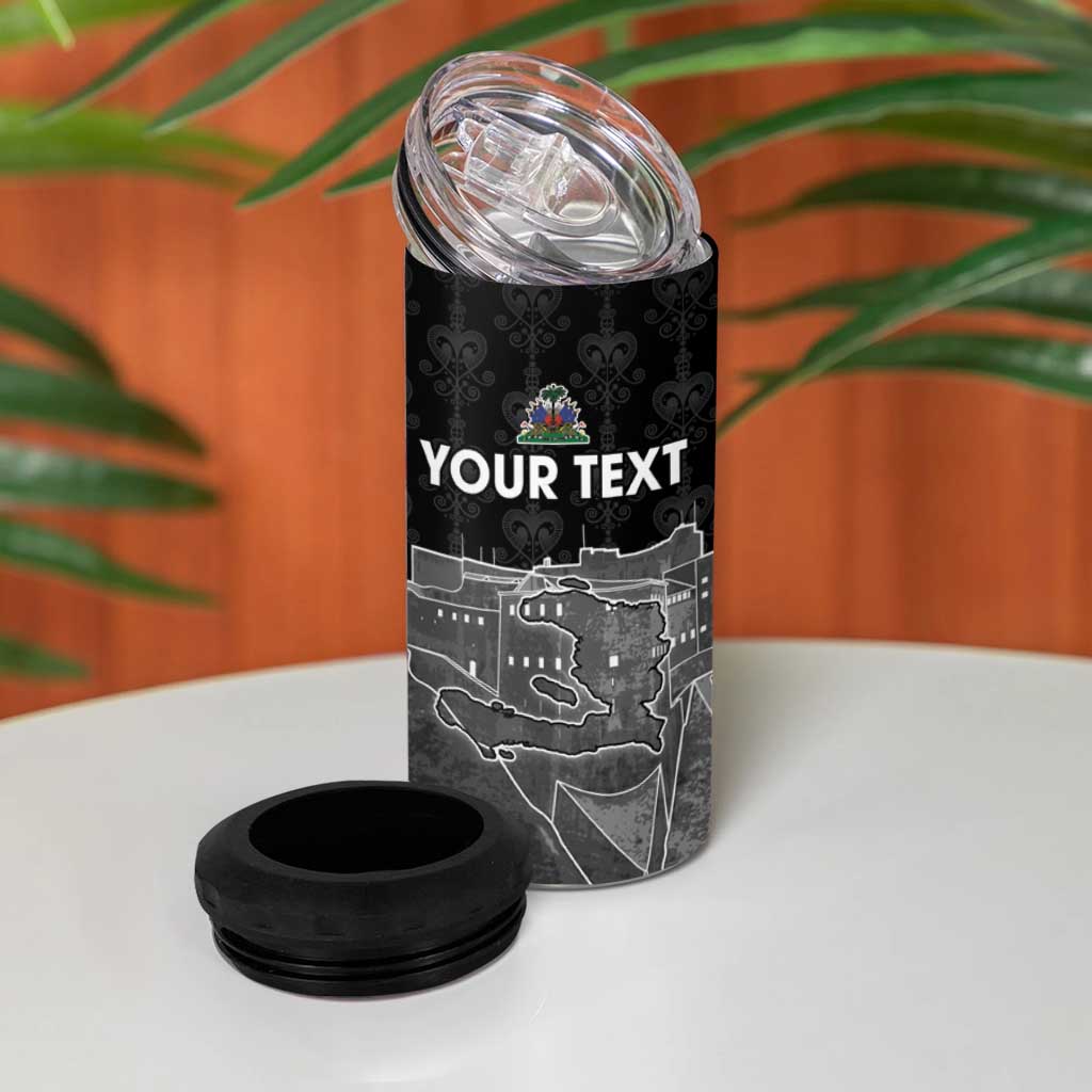 Afro-Haitians Pride Personalized 4 in 1 Can Cooler Tumbler Citadelle Laferriere Veve Vodou - African Pride