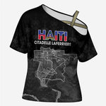 Afro-Haitians Pride Personalized Cross Shoulder Shirt Citadelle Laferriere Veve Vodou