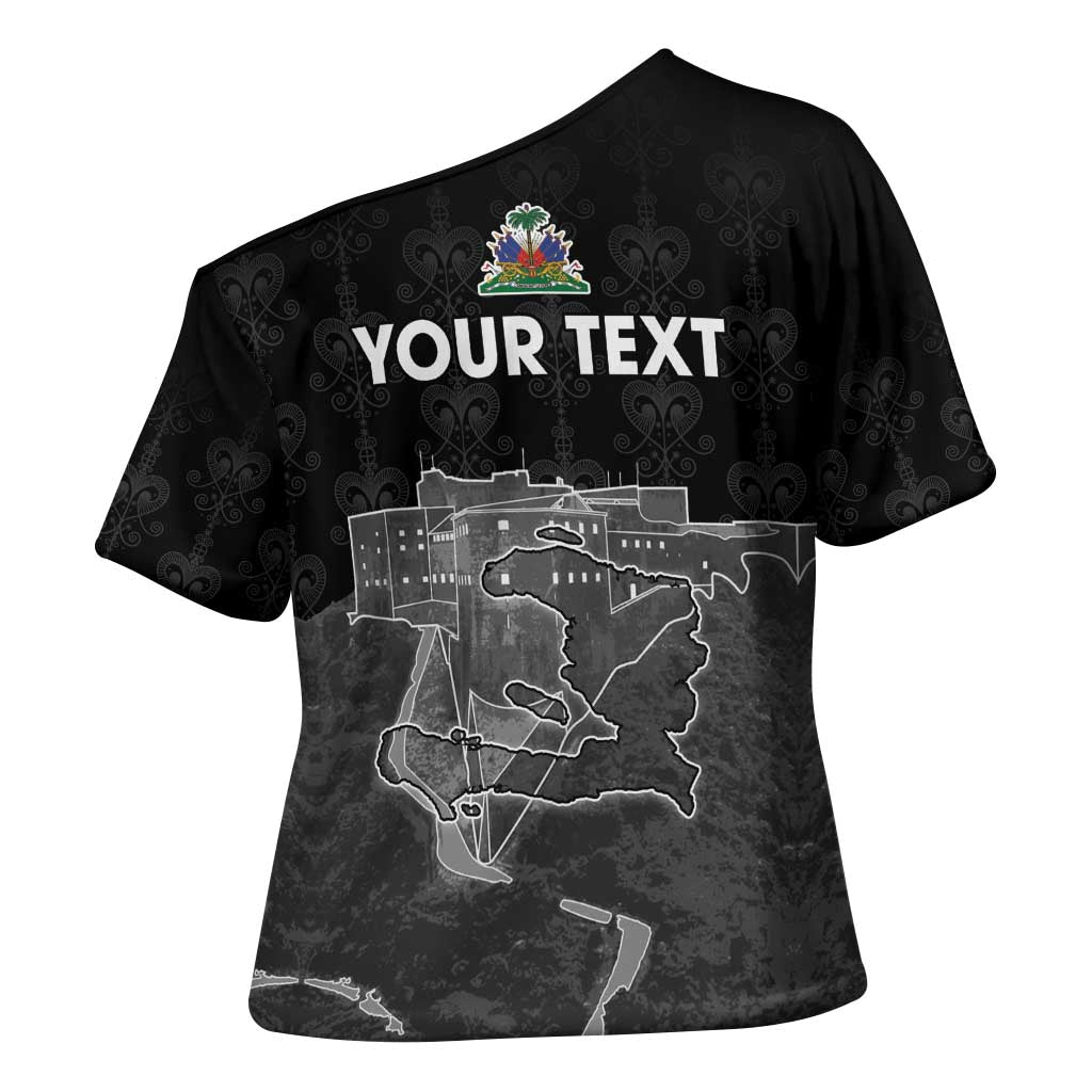 Afro-Haitians Pride Personalized Cross Shoulder Shirt Citadelle Laferriere Veve Vodou