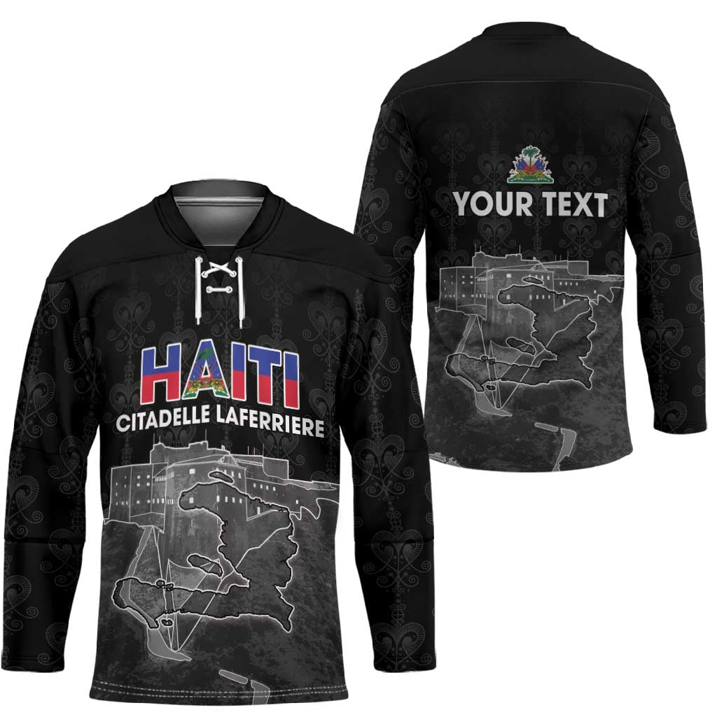 Afro-Haitians Pride Personalized Hockey Jersey Citadelle Laferriere Veve Vodou