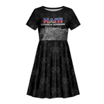 Afro-Haitians Pride Personalized Kid Short Sleeve Dress Citadelle Laferriere Veve Vodou - African Pride