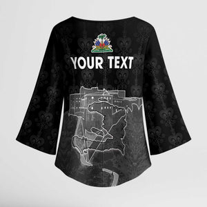 Afro-Haitians Pride Personalized Kimono Sleeve Blouse Citadelle Laferriere Veve Vodou