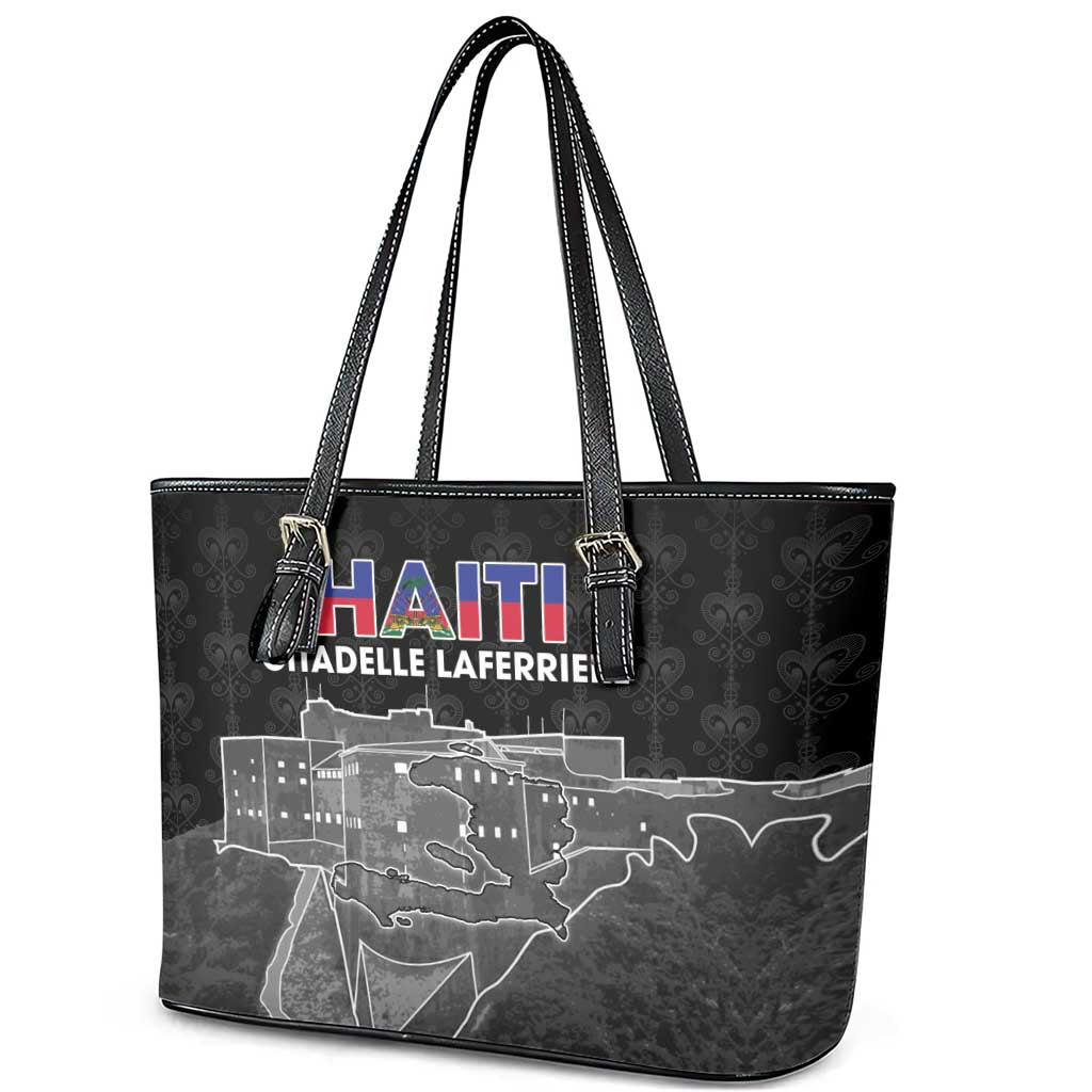 Afro-Haitians Pride Leather Tote Bag Citadelle Laferriere Veve Vodou - African Pride