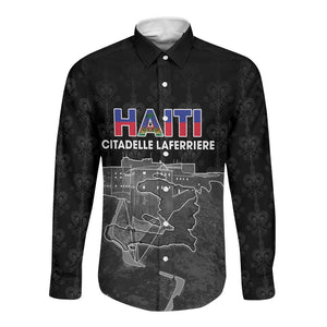 Afro-Haitians Pride Personalized Long Sleeve Button Shirt Citadelle Laferriere Veve Vodou - African Pride