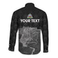 Afro-Haitians Pride Personalized Long Sleeve Button Shirt Citadelle Laferriere Veve Vodou - African Pride