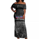 Afro-Haitians Pride Personalized Off Shoulder Maxi Dress Citadelle Laferriere Veve Vodou - African Pride
