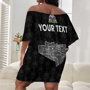 Afro-Haitians Pride Personalized Off Shoulder Short Dress Citadelle Laferriere Veve Vodou - African Pride