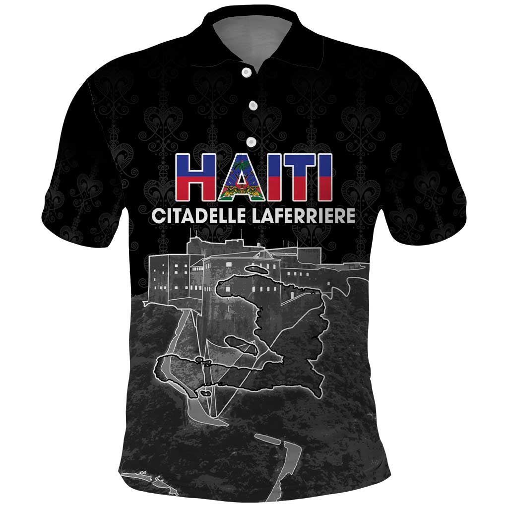 Afro-Haitians Pride Personalized Polo Shirt Citadelle Laferriere Veve Vodou - African Pride