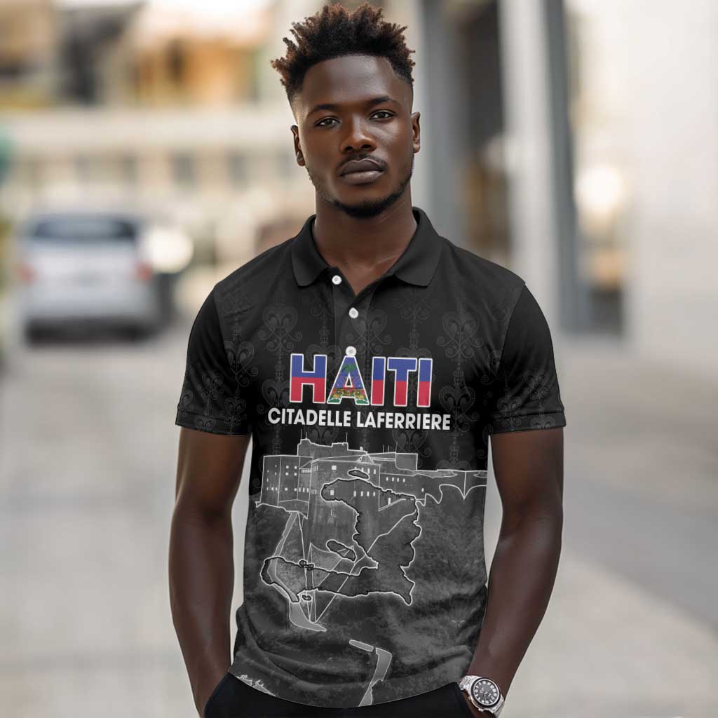 Afro-Haitians Pride Personalized Polo Shirt Citadelle Laferriere Veve Vodou - African Pride