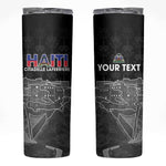 Afro-Haitians Pride Personalized Skinny Tumbler Citadelle Laferriere Veve Vodou - African Pride