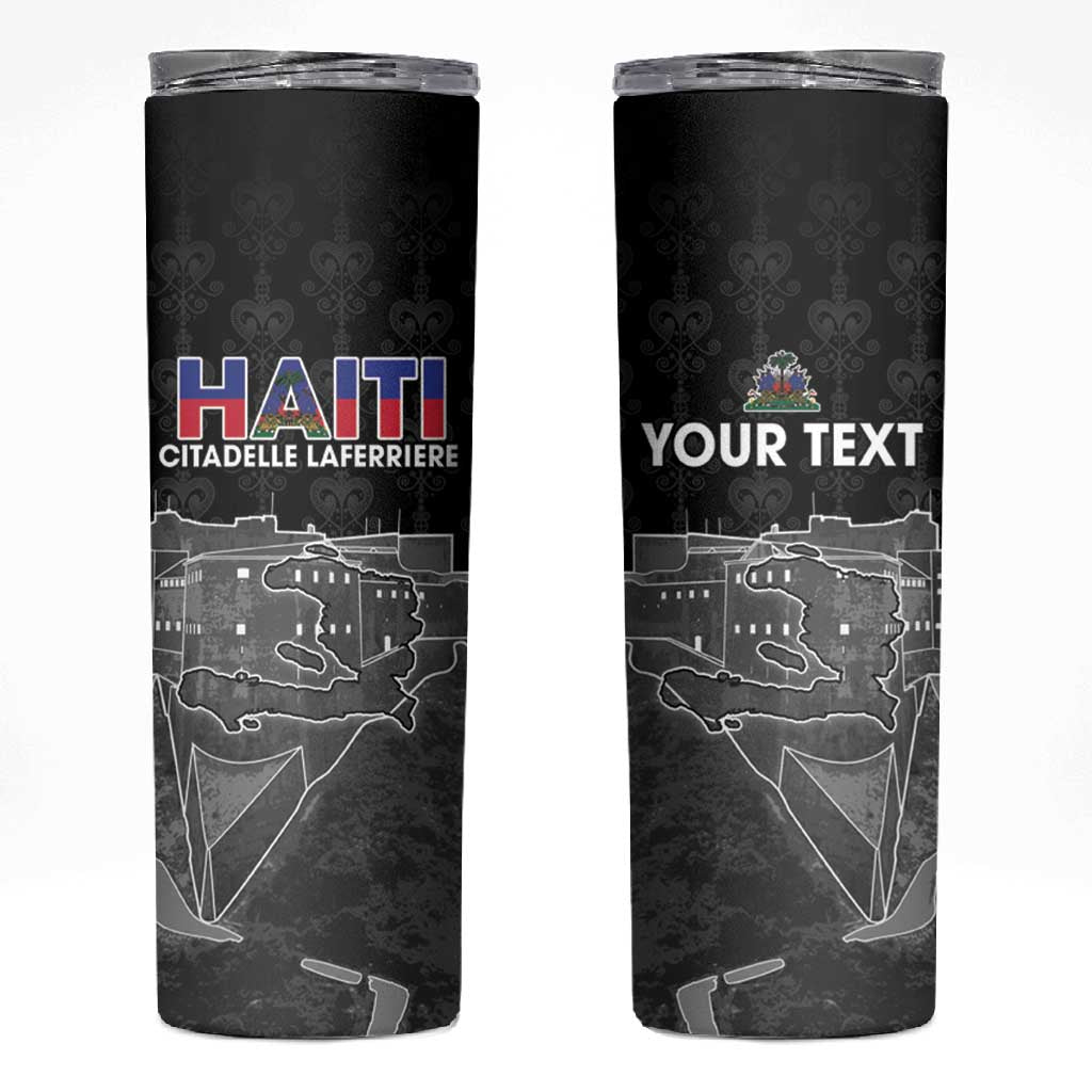 Afro-Haitians Pride Personalized Skinny Tumbler Citadelle Laferriere Veve Vodou - African Pride
