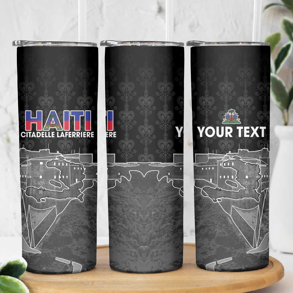 Afro-Haitians Pride Personalized Skinny Tumbler Citadelle Laferriere Veve Vodou - African Pride