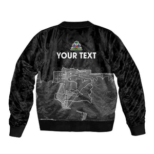 Afro-Haitians Pride Personalized Sleeve Zip Bomber Jacket Citadelle Laferriere Veve Vodou - African Pride
