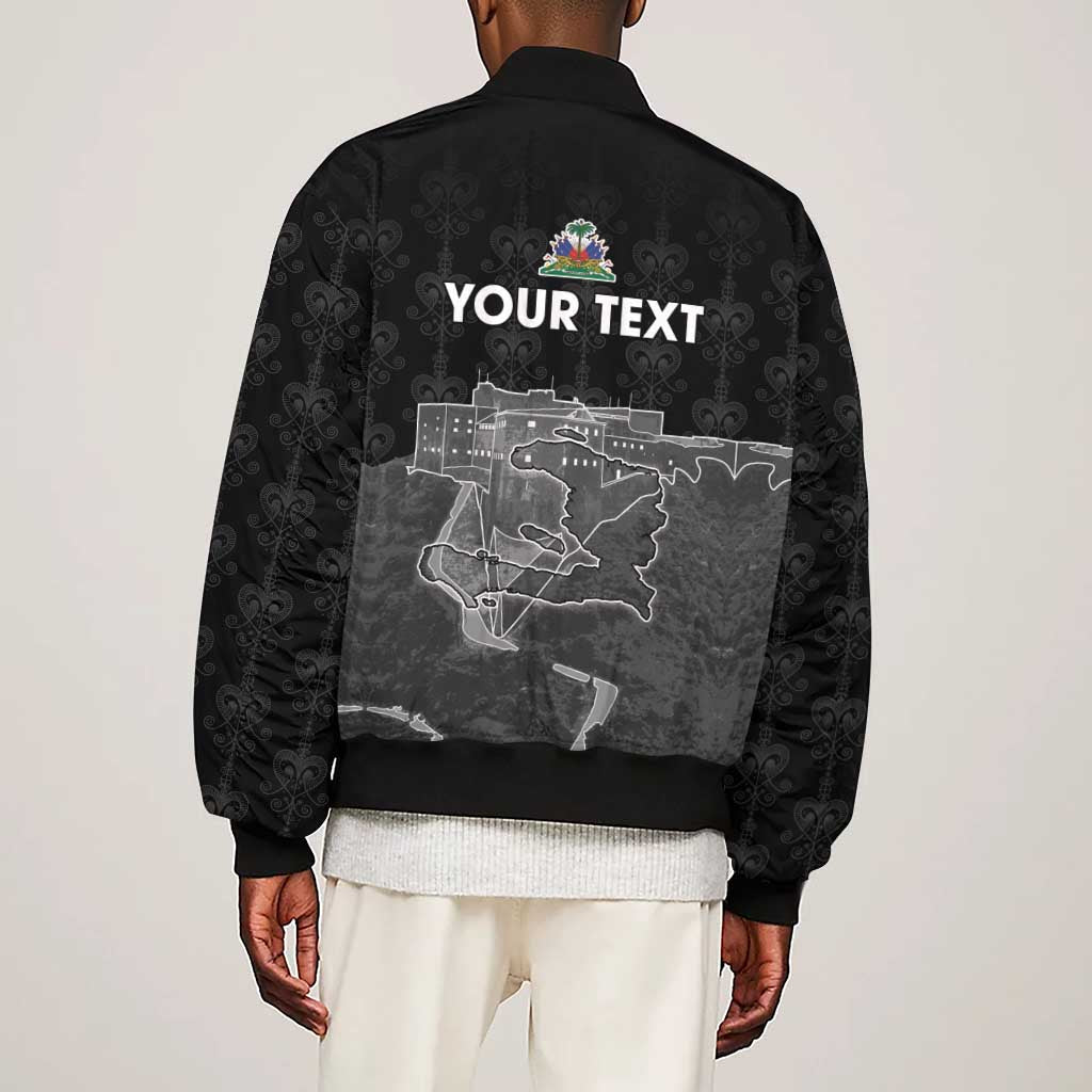 Afro-Haitians Pride Personalized Sleeve Zip Bomber Jacket Citadelle Laferriere Veve Vodou - African Pride