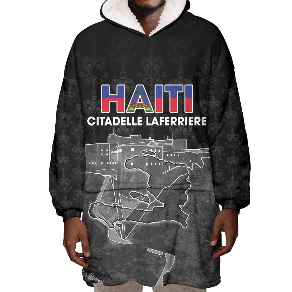 Afro-Haitians Pride Personalized Wearable Blanket Hoodie Citadelle Laferriere Veve Vodou - African Pride