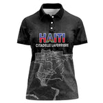 Afro-Haitians Pride Personalized Women Polo Shirt Citadelle Laferriere Veve Vodou - African Pride