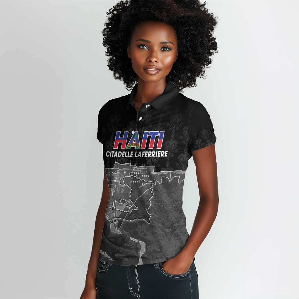 Afro-Haitians Pride Personalized Women Polo Shirt Citadelle Laferriere Veve Vodou - African Pride