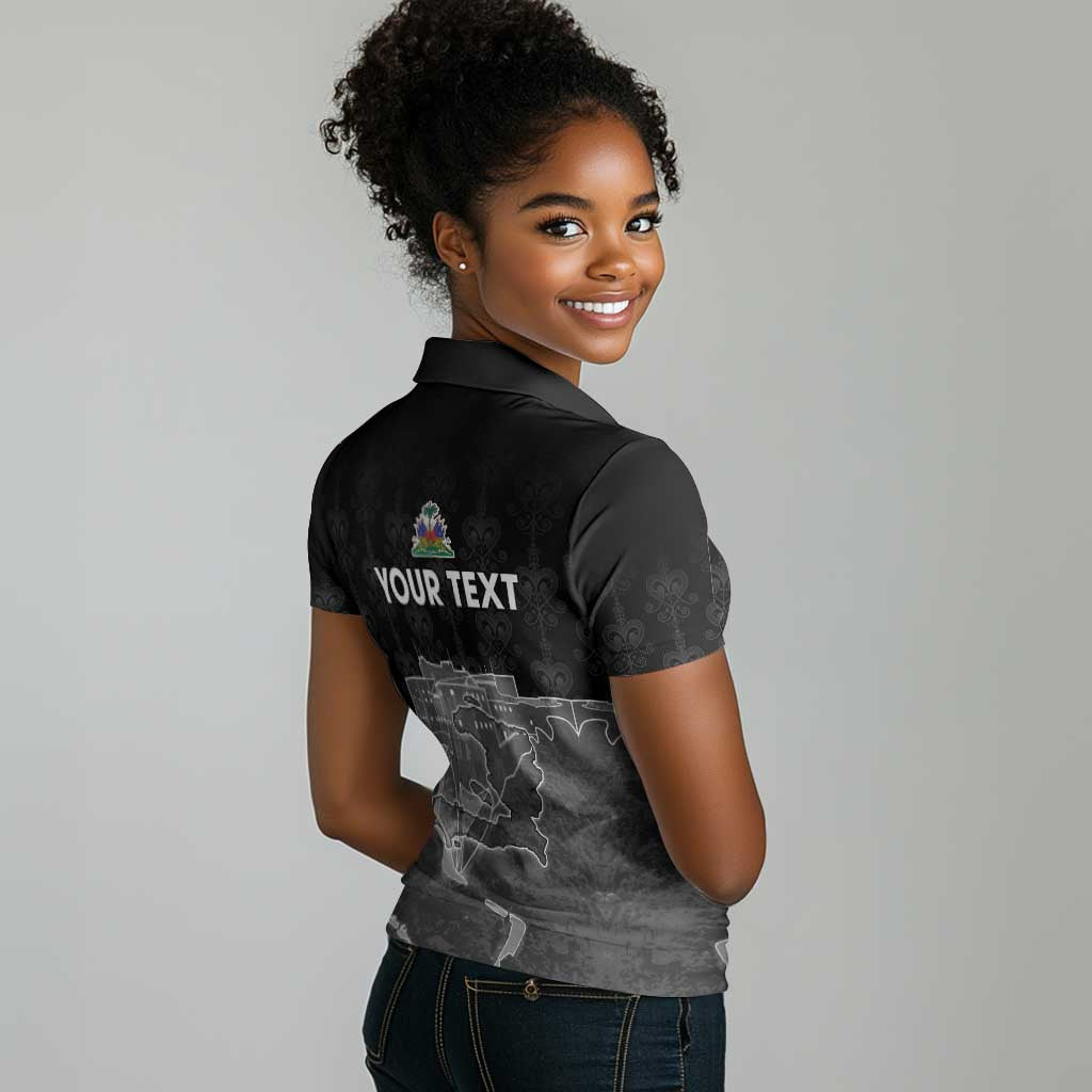 Afro-Haitians Pride Personalized Women Polo Shirt Citadelle Laferriere Veve Vodou - African Pride