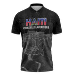 Afro-Haitians Pride Personalized Zipper Polo Shirt Citadelle Laferriere Veve Vodou