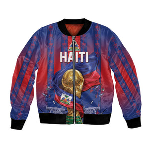Custom Haiti Football 2026 Bomber Jacket Les Grenadiers Voodoo Veve Pride