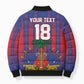Custom Haiti Football 2026 Bomber Puffer Jacket Les Grenadiers Voodoo Veve Pride