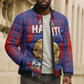 Custom Haiti Football 2026 Bomber Puffer Jacket Les Grenadiers Voodoo Veve Pride
