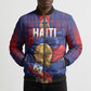 Custom Haiti Football 2026 Bomber Puffer Jacket Les Grenadiers Voodoo Veve Pride