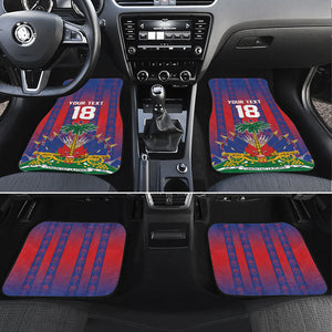 Custom Haiti Football 2026 Car Mats Les Grenadiers Voodoo Veve Pride