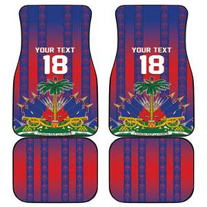 Custom Haiti Football 2026 Car Mats Les Grenadiers Voodoo Veve Pride